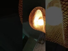 Kreatywny Design Sztuki Rattan Lustro ręcznie Wisiąca Lampa Bambusowa Latarnia