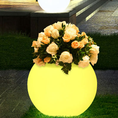 CE/ROHS 16 Kolory Zmieniające się Glowing Flower Pots Round Shape PE Coated For Decoration