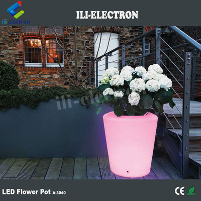 Zdalnie sterowany plastikowy LED oświetlony garnek do kwiatów / sadnik / wiadro z lodem