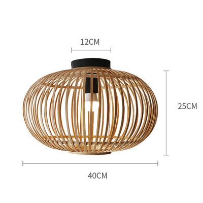 Zamówiony Wicker Lamp Shade Pendant dla wnętrza korytarza sufitu