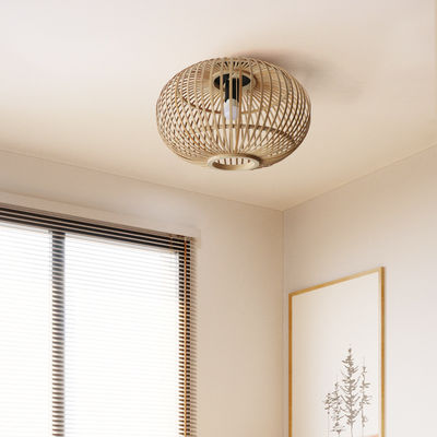 Zamówiony Wicker Lamp Shade Pendant dla wnętrza korytarza sufitu