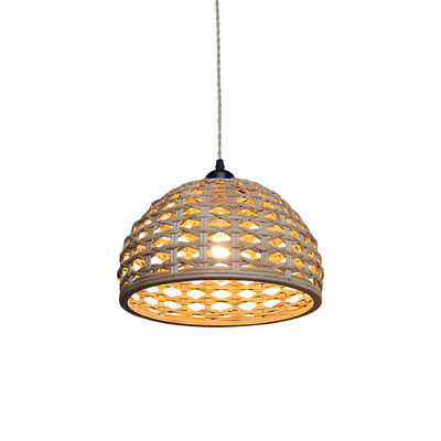 Vintage kreatywne bambusowe lampy z rotanu do jadalni w pomieszczeniach