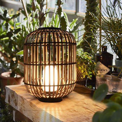 Dekoracyjna latarnia z rotanu, Woven Rattan Lamp 3500K For Atmosphere
