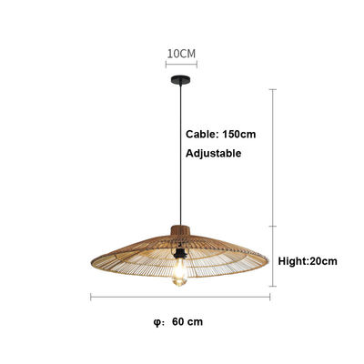 Niestandardowy żyrandol Rattan Pendant Light Chandelier For Homestay Zen Tea Room