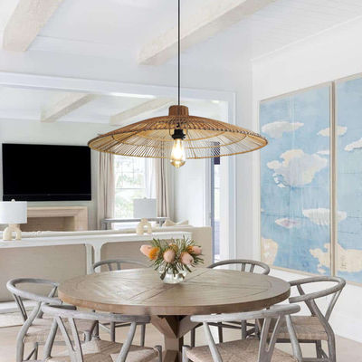 Niestandardowy żyrandol Rattan Pendant Light Chandelier For Homestay Zen Tea Room