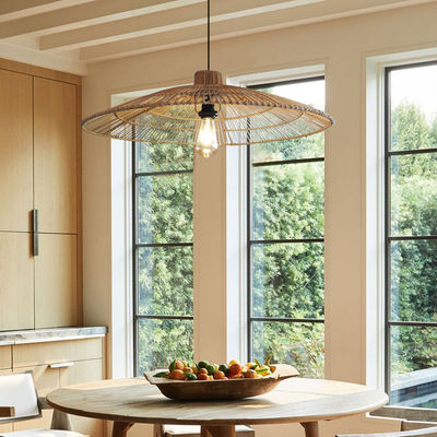 Niestandardowy żyrandol Rattan Pendant Light Chandelier For Homestay Zen Tea Room
