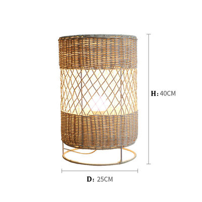 Kreatywna lampa stojąca LED, lampa podłogowa sypialnia, lampa podłogowa rotanowa