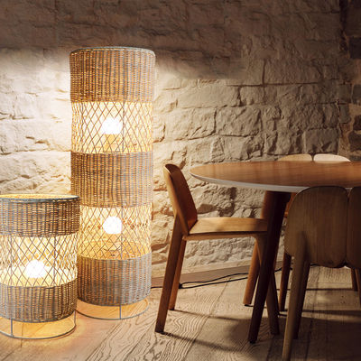 Kreatywna lampa stojąca LED, lampa podłogowa sypialnia, lampa podłogowa rotanowa