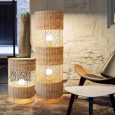 Kreatywna lampa stojąca LED, lampa podłogowa sypialnia, lampa podłogowa rotanowa