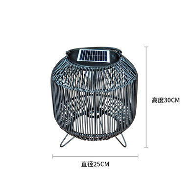 Niestandardowe Rattan Woven Solar Lights Przenośny 3500K IP65 wodoodporny