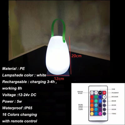 2700K CCT Plastic LED Przenośna Lampa Naładowalna Do Restauracji