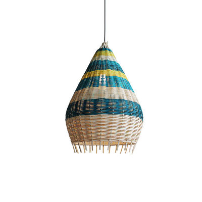 Zamówione bamboo Rattan Woven Pendant Light Ręcznie do oświetlenia w pomieszczeniach