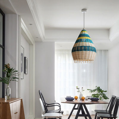 Zamówione bamboo Rattan Woven Pendant Light Ręcznie do oświetlenia w pomieszczeniach