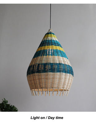 Zamówione bamboo Rattan Woven Pendant Light Ręcznie do oświetlenia w pomieszczeniach