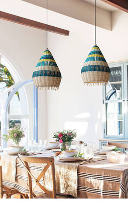 Zamówione bamboo Rattan Woven Pendant Light Ręcznie do oświetlenia w pomieszczeniach
