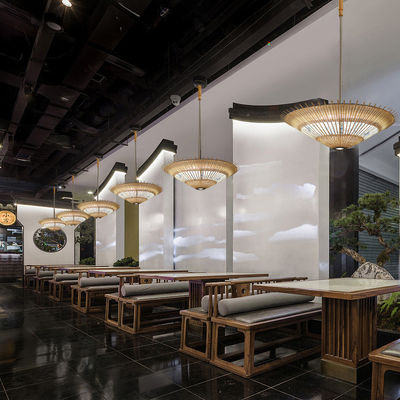OEM Bamboo Rattan Pendant Light Umbrella Shape For Home Decoration (Obiekt z bambusowego ratanu)