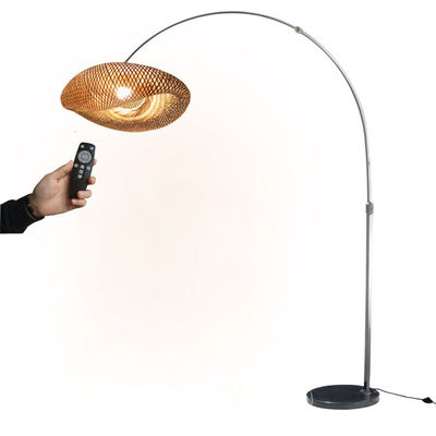 Zmniejszający się LED Rattan Bamboo Light Shade Wicker Switch Control