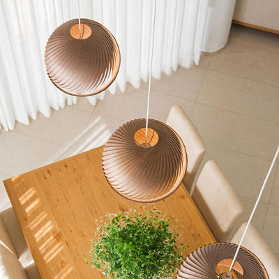 Nordic żyrandol lampy do salonu kreatywne ręcznie wykonane drewniane lampki