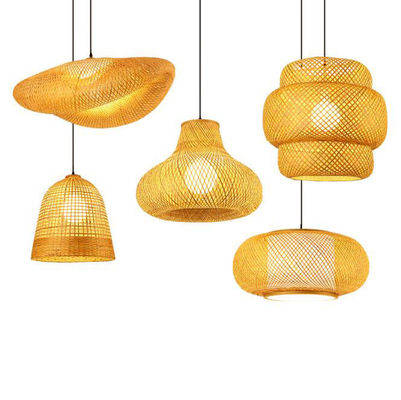 Unikalny projekt Wisiąca bambusowa lampa dekoracyjna bambusowa lampa rzemieślnicza