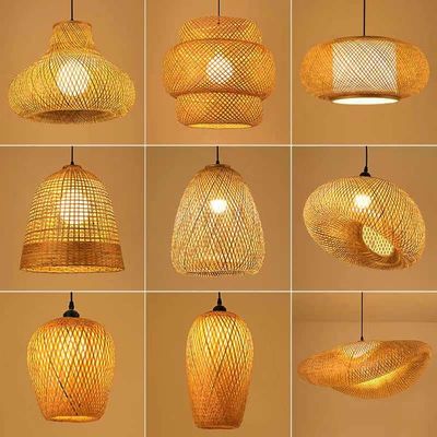 Unikalny projekt Wisiąca bambusowa lampa dekoracyjna bambusowa lampa rzemieślnicza