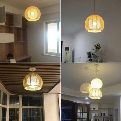 Ręcznie wykonane nowoczesne oświetlenie wisiorkowe lampy bambusowe restauracja hotel żyrandola żyrandola żyrandola