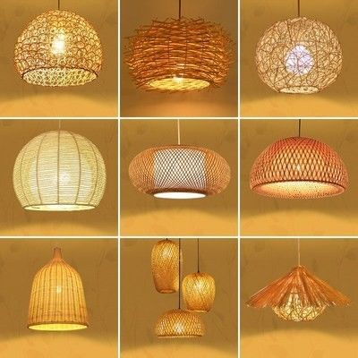 Ręcznie wykonane nowoczesne oświetlenie wisiorkowe lampy bambusowe restauracja hotel żyrandola żyrandola żyrandola