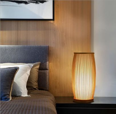 Atmosfera Lampa stołowa z rotanu, bambowowe światło do dekoracji wnętrz