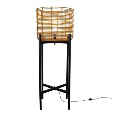4 nogi Wicker Rattan podłogowe lampy do atmosfery salonu