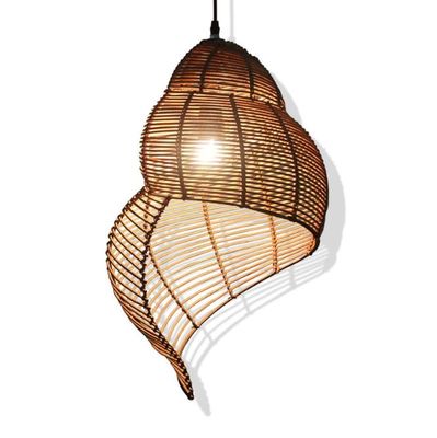 Południowo-Wschodnia Azja design ślimak pola lampy podwieszone żyrandol rattan