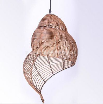 Południowo-Wschodnia Azja design ślimak pola lampy podwieszone żyrandol rattan