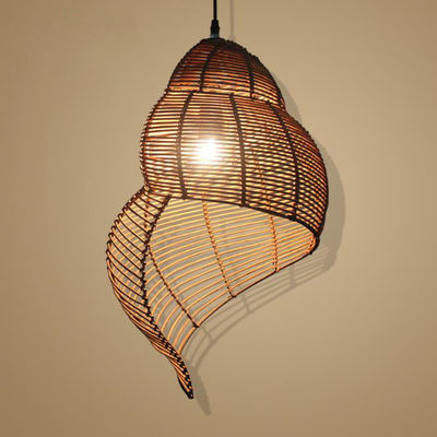 Południowo-Wschodnia Azja design ślimak pola lampy podwieszone żyrandol rattan