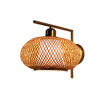 luksusowa lampa ścienna z bambusa - lampa w korytarzu z bambusa - lampa wisząca z bambusa