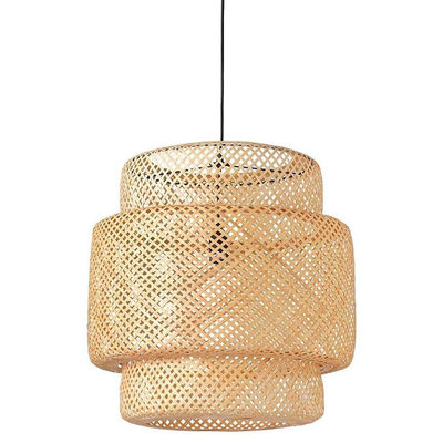 ręcznie wykonana lampa zawieszona - latarnia bambusowa - wisząca bambusowa lampa dekoracyjna