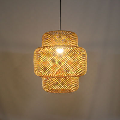 ręcznie wykonana lampa zawieszona - latarnia bambusowa - wisząca bambusowa lampa dekoracyjna