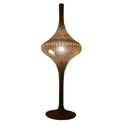 Nowoczesna stojąca lampa podłogowa z rotanu E27 Baza dla salonu hotelowego
