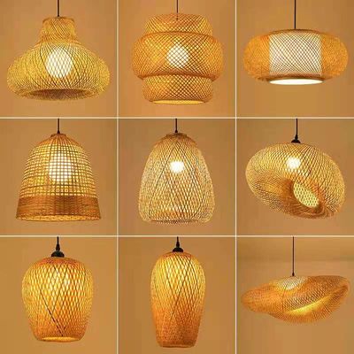 Ręcznie wykonana Wicker Rattan Pendant Chandelier 150 stopni Beam Angle Switch Control