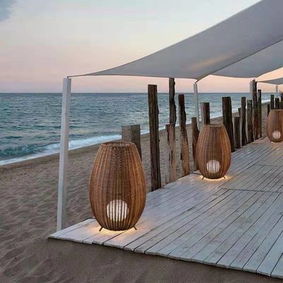Ręcznie wykonana Wicker Rattan Pendant Chandelier 150 stopni Beam Angle Switch Control