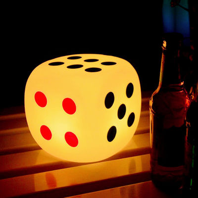 Wodoszczelny plastik Glow Cube Dice Infarad Remote Control