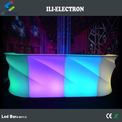 Formy fal Świetliste LED Bar Counter, Outdoor Light Up Bar Table wodoodporny