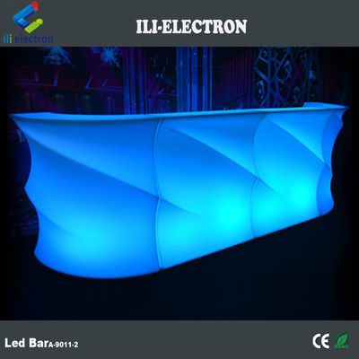 Formy fal Świetliste LED Bar Counter, Outdoor Light Up Bar Table wodoodporny