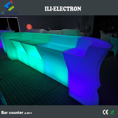 Formy fal Świetliste LED Bar Counter, Outdoor Light Up Bar Table wodoodporny