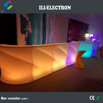 Formy fal Świetliste LED Bar Counter, Outdoor Light Up Bar Table wodoodporny