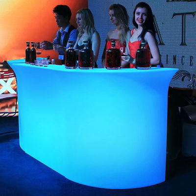 Nowoczesny LED Bar Counter Oświetlony Led Plastic Salon / Restauracja
