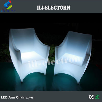100% PE Plastikowa, ładowalna, oświetlona kolorem RGB, kanapa LED