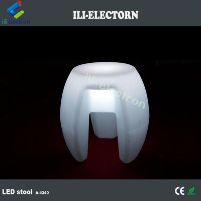 Kolorowe meble o świetlnym świetle LED, bar, ładowanie, oświetlony stołek, ładowalny