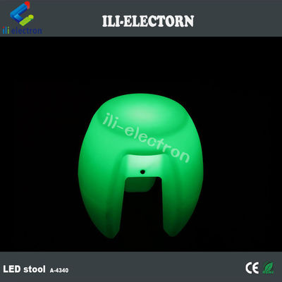 Kolorowe meble o świetlnym świetle LED, bar, ładowanie, oświetlony stołek, ładowalny