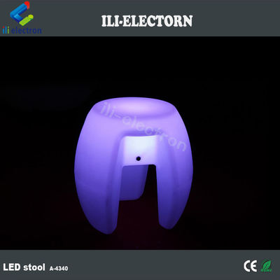 Kolorowe meble o świetlnym świetle LED, bar, ładowanie, oświetlony stołek, ładowalny