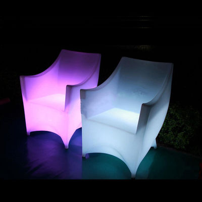PE Plastikowe LED Oświetlone Meble Krzesło RGB Z Ładowalną Baterią Litową