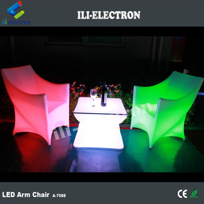 PE Plastikowe LED Oświetlone Meble Krzesło RGB Z Ładowalną Baterią Litową