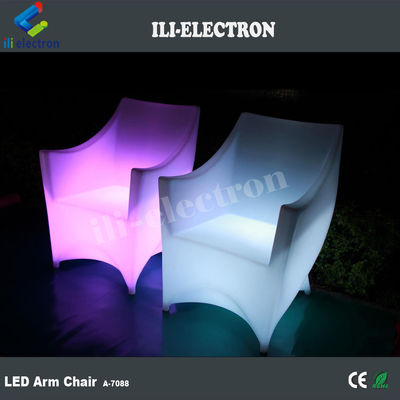 PE Plastikowe LED Oświetlone Meble Krzesło RGB Z Ładowalną Baterią Litową